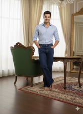 Classic Dark Blue Straight-Fit Denim