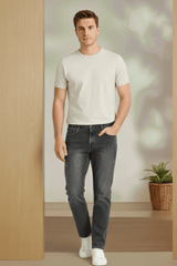 Men’s Slim Fit Black Washed Denim Jeans
