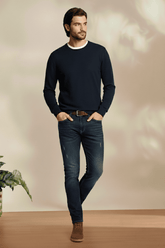 Men’s Slim Fit Dark Wash Stretch Jeans