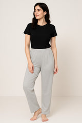Light Grey Cotton Lounge Pant For Women