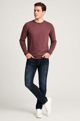 Dark Blue Slim Fit Distressed Jeans