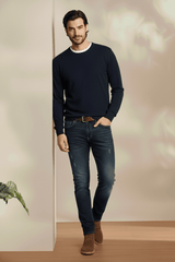 Men’s Slim Fit Dark Wash Stretch Jeans